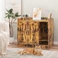 Large Hidden Cat Litter Box Enclosure Cabinet