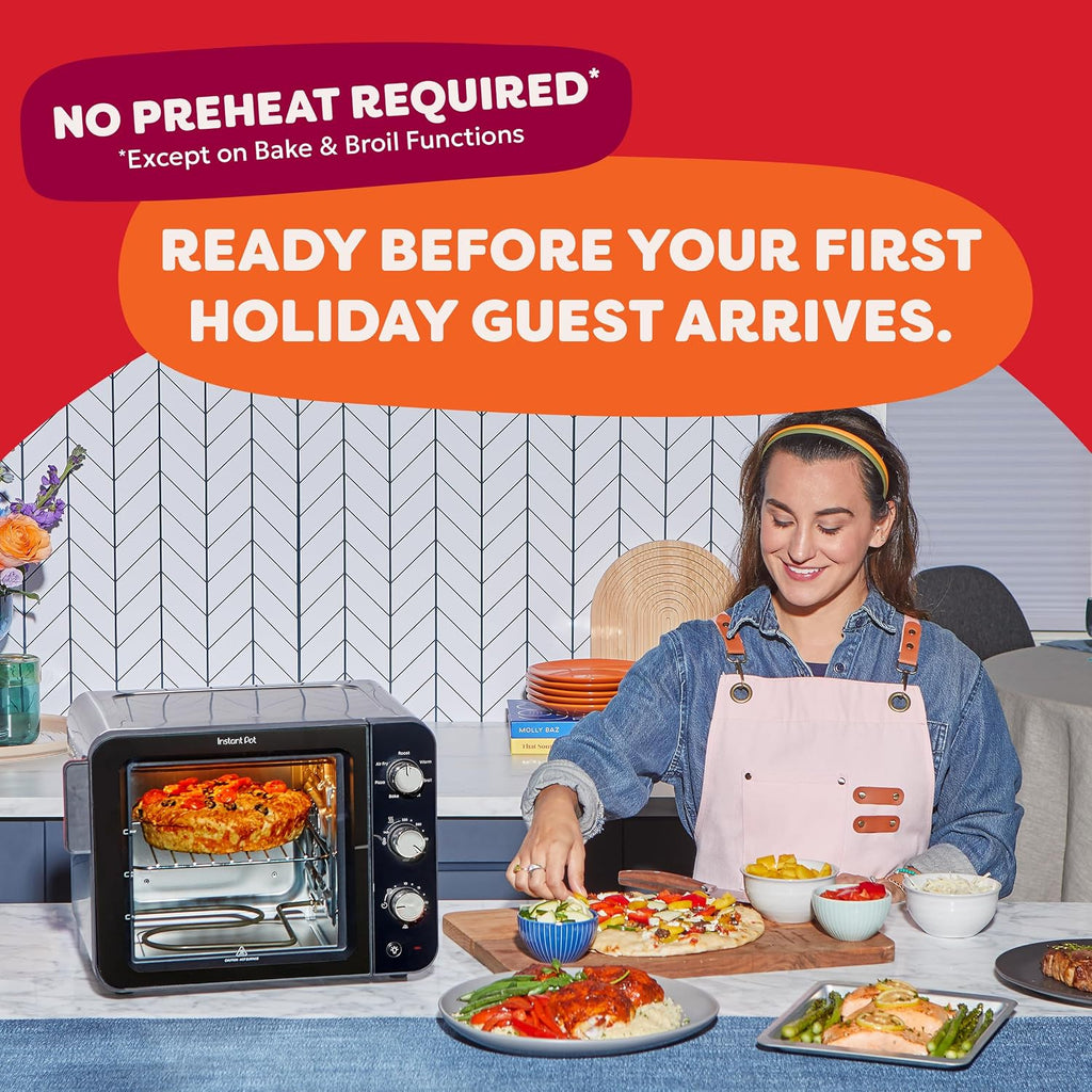 No Preheat Required* 4-Slice Air Fryer Toaster Oven with InstantHeat Technology, 7-in-1, Air Fry, Bake, Toast, Roast