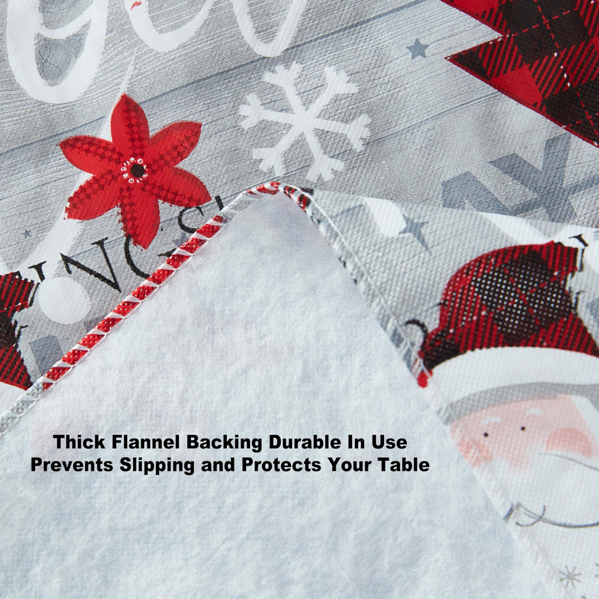 Christmas Joy & Cheer 52 x 70 Inch Rectangle Vinyl Tablecloth