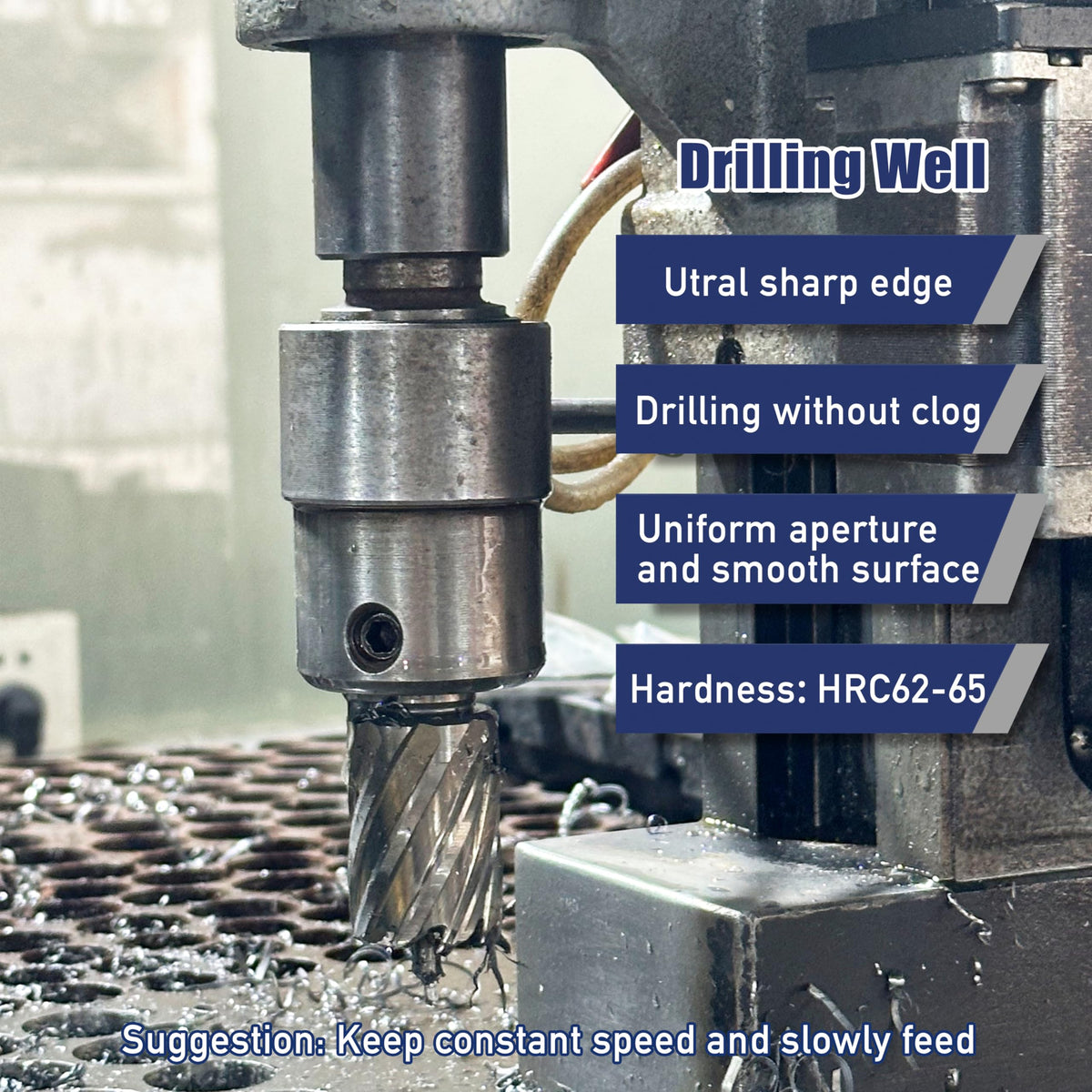 1PC M2AL HSS Annular Cutter 13/16" Cutting Dia 1" Depth 3/4" Weldon Shank
