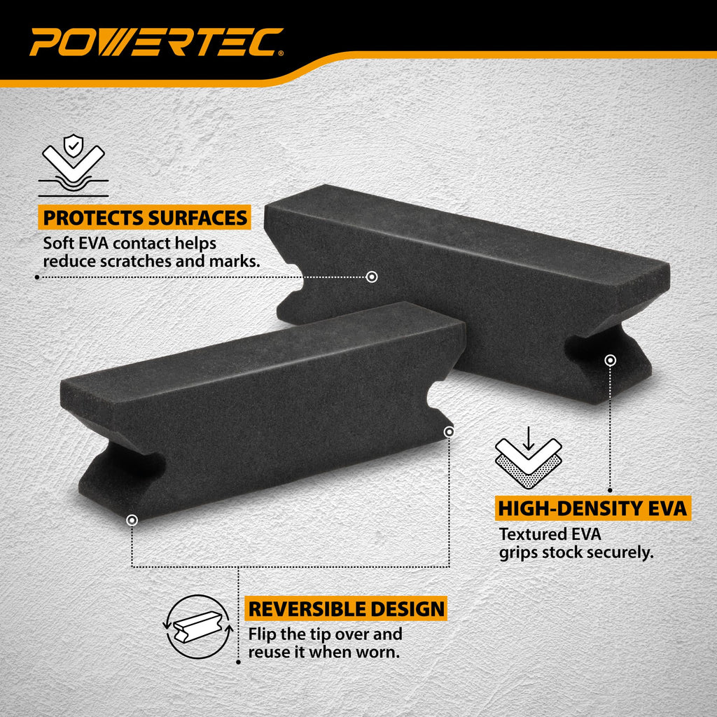 POWERTEC Replacement EVA Tips for Push Stick, 2-Pack (72360)