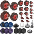 80 Grit Flap Wheel Sander Set, Metal Rust Removal Sanding Wheel for Drill