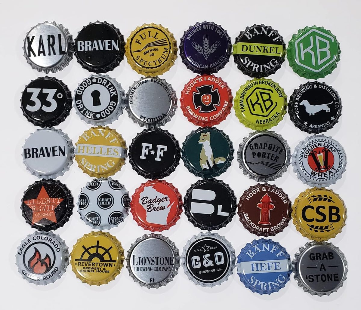 500 Craft Beer Bottle Caps, No Dents, Huge Variety of Assorted Crown Caps