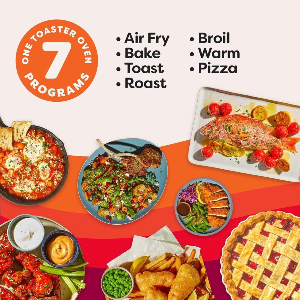 No Preheat Required* 4-Slice Air Fryer Toaster Oven with InstantHeat Technology, 7-in-1, Air Fry, Bake, Toast, Roast