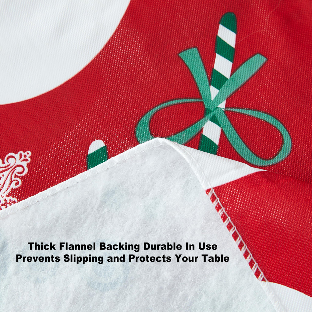 Christmas Red Swirling Snowman 52x70 Rectangle Vinyl Tablecloth
