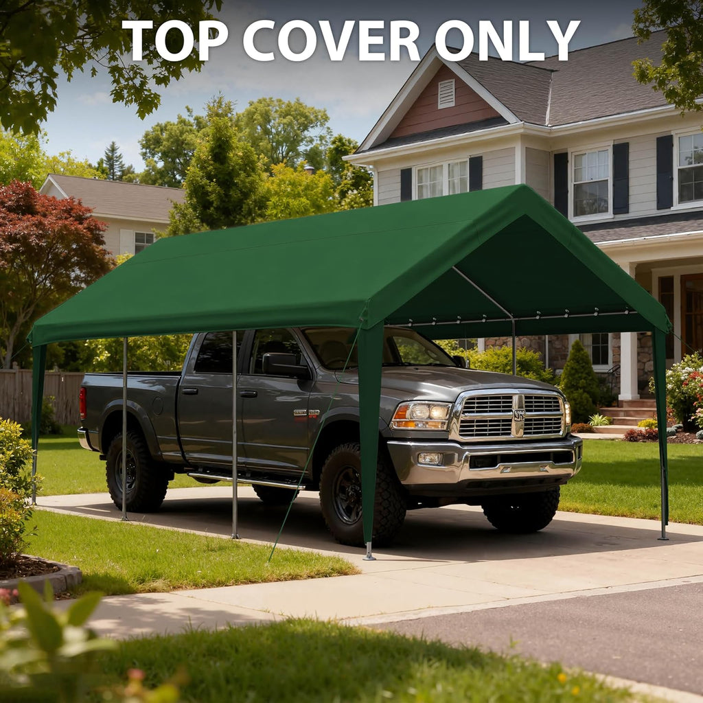 Carport Replacement Canopy Cover 10'x20' for Tent Top Garage Shelter Cover, 800D Heavy Duty Oxford Waterproof & UV