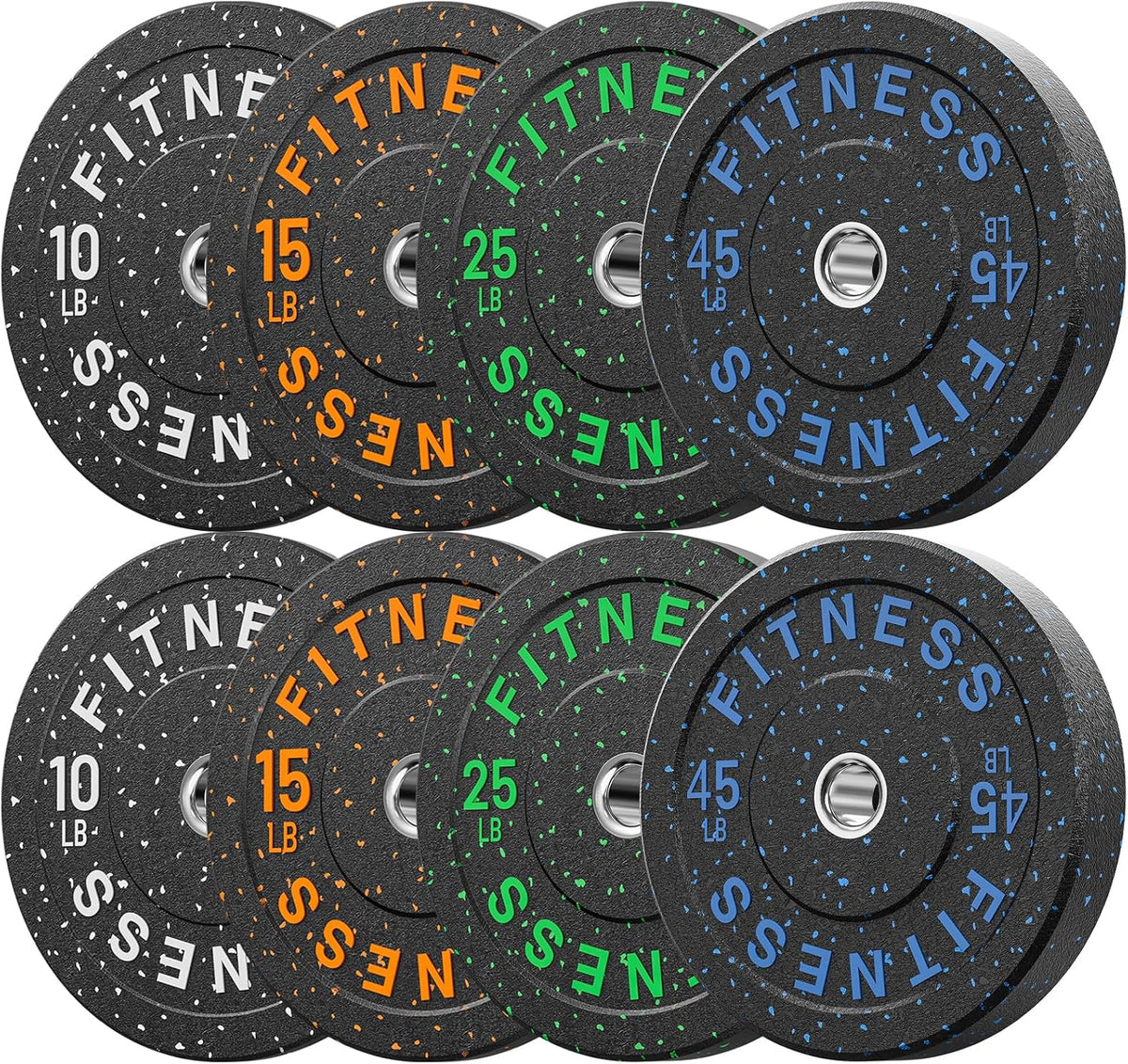 140-650lb 2" Bumper Plate High Bounce Weight Plates Strength Training | 2" High Bounce Bumper Plates Set