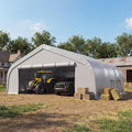 20x20 Reinforced Heavy Duty Carport, Galvanized Steel Frame with Through-Bolt Reinforcement Garage Shelter and