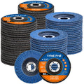 Flap Discs 4 1/2" for Angle Grinder - Trivd Frol 80 Pack 4 1/2 Flap Disc 40 Grit T29 Grinding Wheel, 7/8 Inch Zirconia Abrasive Angle Grinder Sanding Disc for Metal, Wood, Stainless Steel Finishing