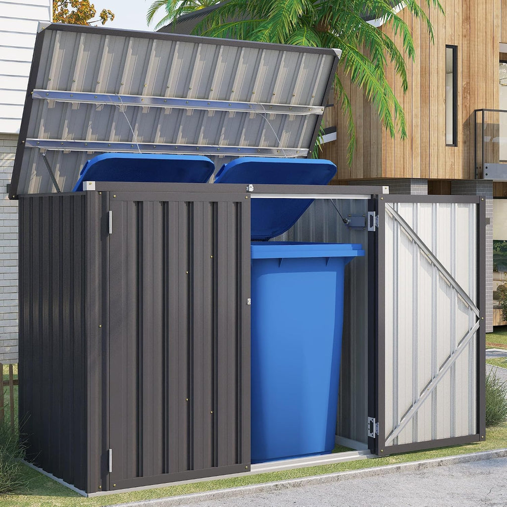 Outdoor Trash Can Storage Shed