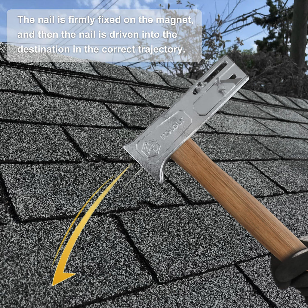 Magnetic Roofing Hammer, Multifunctional Magnet Roofing Hatchet,A Magical Roofing Tool for Quick Installation of