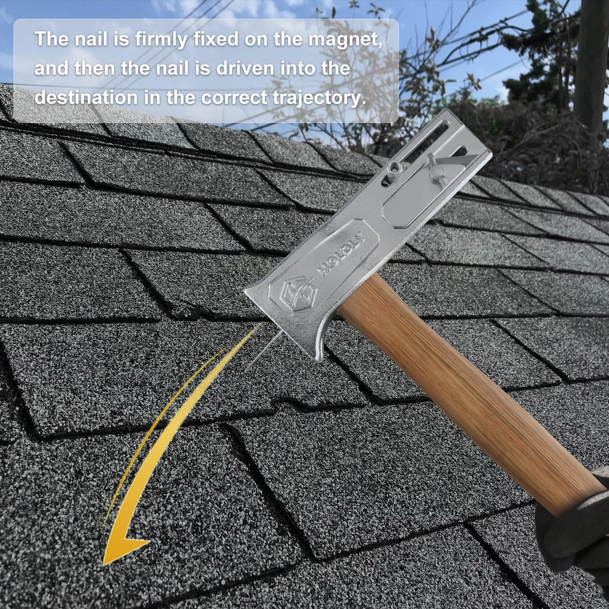 Magnetic Roofing Hammer, Multifunctional Magnet Roofing Hatchet,A Magical Roofing Tool for Quick Installation of