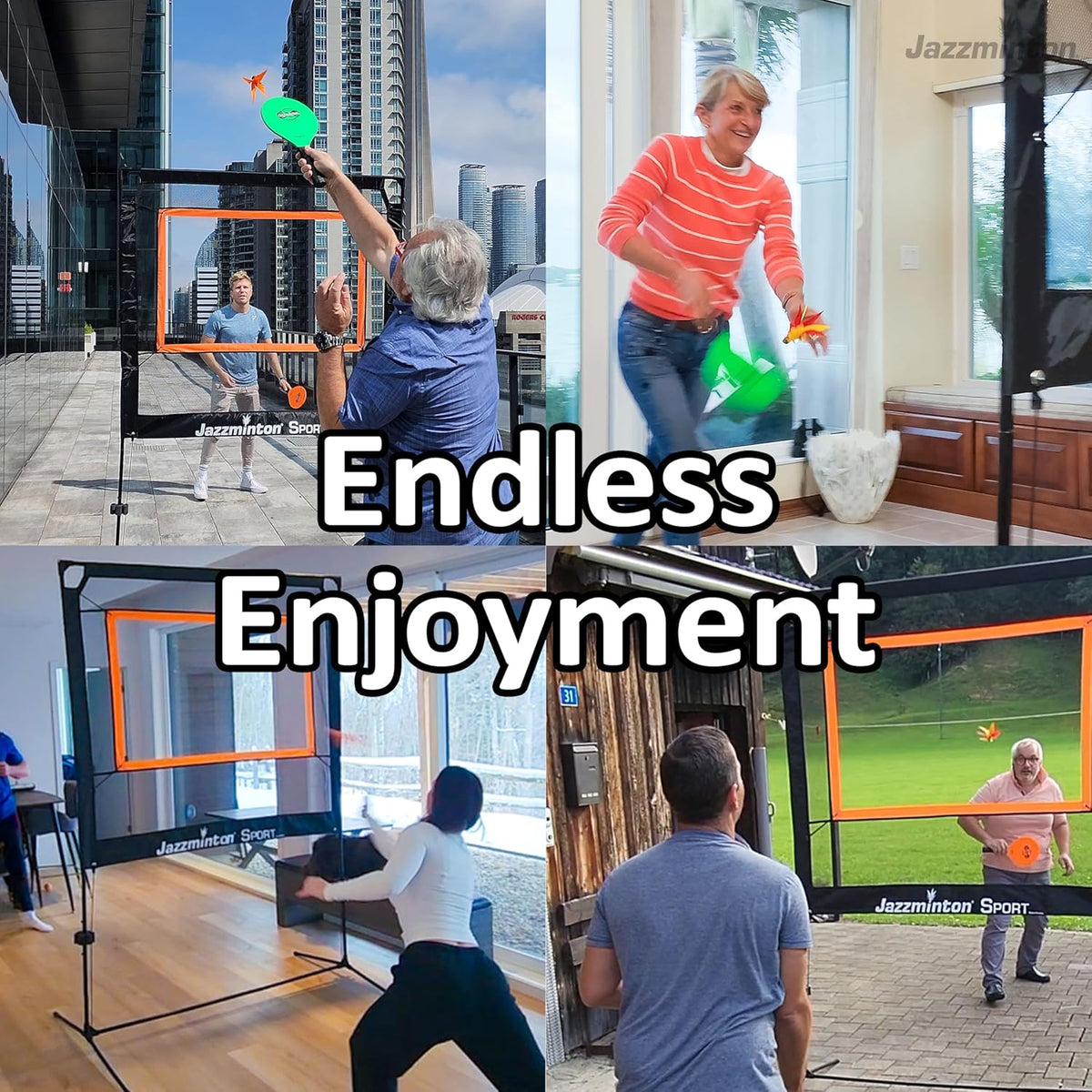 Sport – The Original Paddle Game with Net for Indoors & Outdoors – Active, Joint-Friendly Family Fun – Like