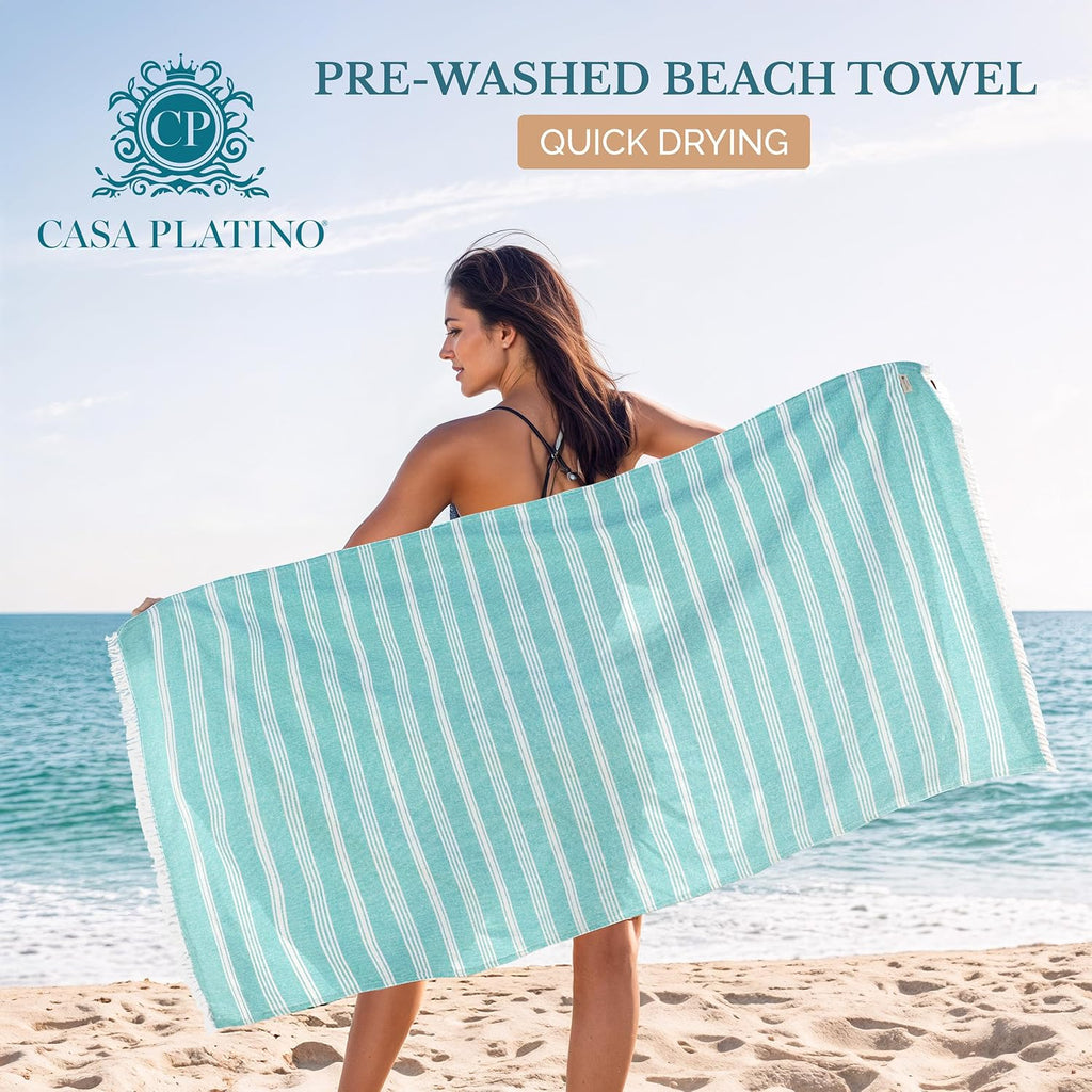 Sand Free Beach Towel, Oversized Pool Towels with Pre-Washed Quick Dry Fabric, Lightweight Design for Travel or