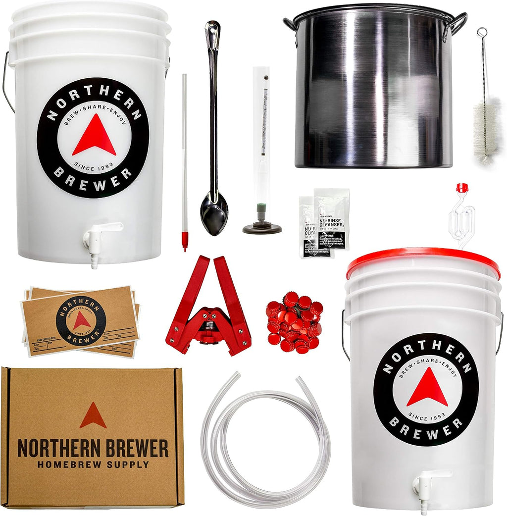 Brew. Share. Enjoy. HomeBrewing Starter Set, Equipment and Recipe for 5 Gallon Batches (Hank's Hefeweizen)