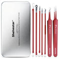 7PCS Blackhead Remover Tools, Pimple Extractor, Rose Red