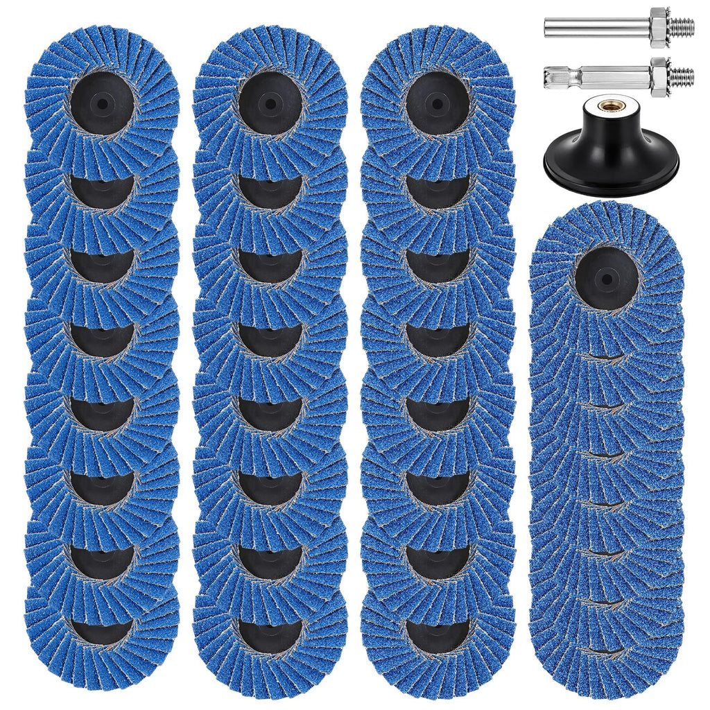 Flap Discs for Die Grinder with 1/4" Holder Roll Lock Sanding Disc 32 Pcs