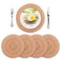 Round Jute Placemats, Set of 4, 13 Inch