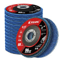 EZARC Zirconia Flap Discs 80 Grit High Density, 4.5x7/8", Type 29, 12-Pack