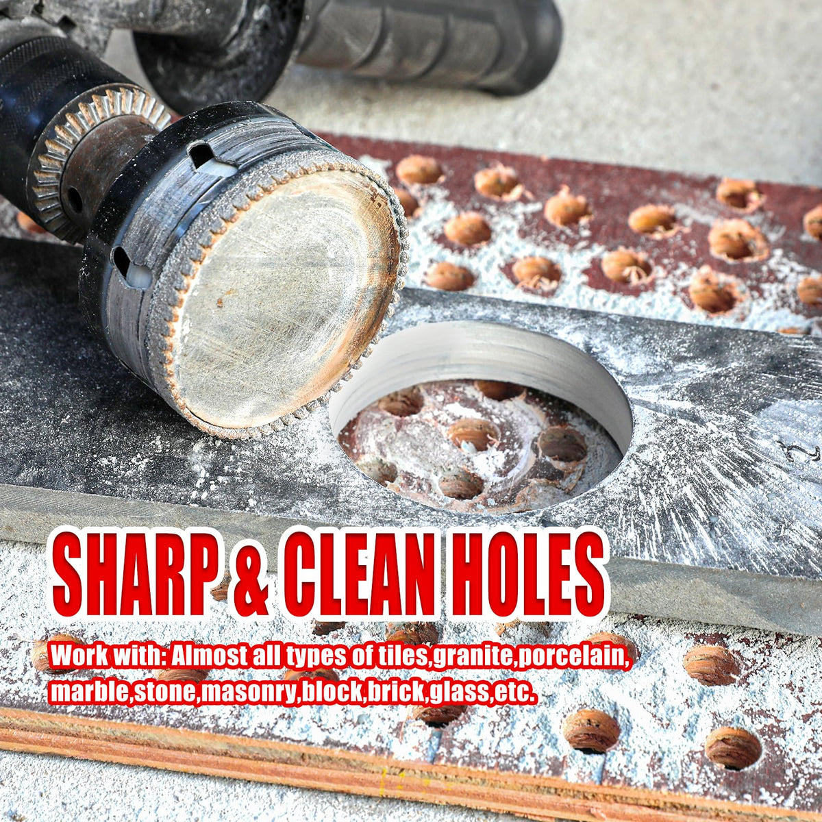 3-1/4" Diamond Hole Saw with Pilot Drill Bit,Tile Hole Saw for Ceramic