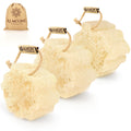 Mini Natural Loofah Sponge, Egyptian Shower Sponge, 3 Count