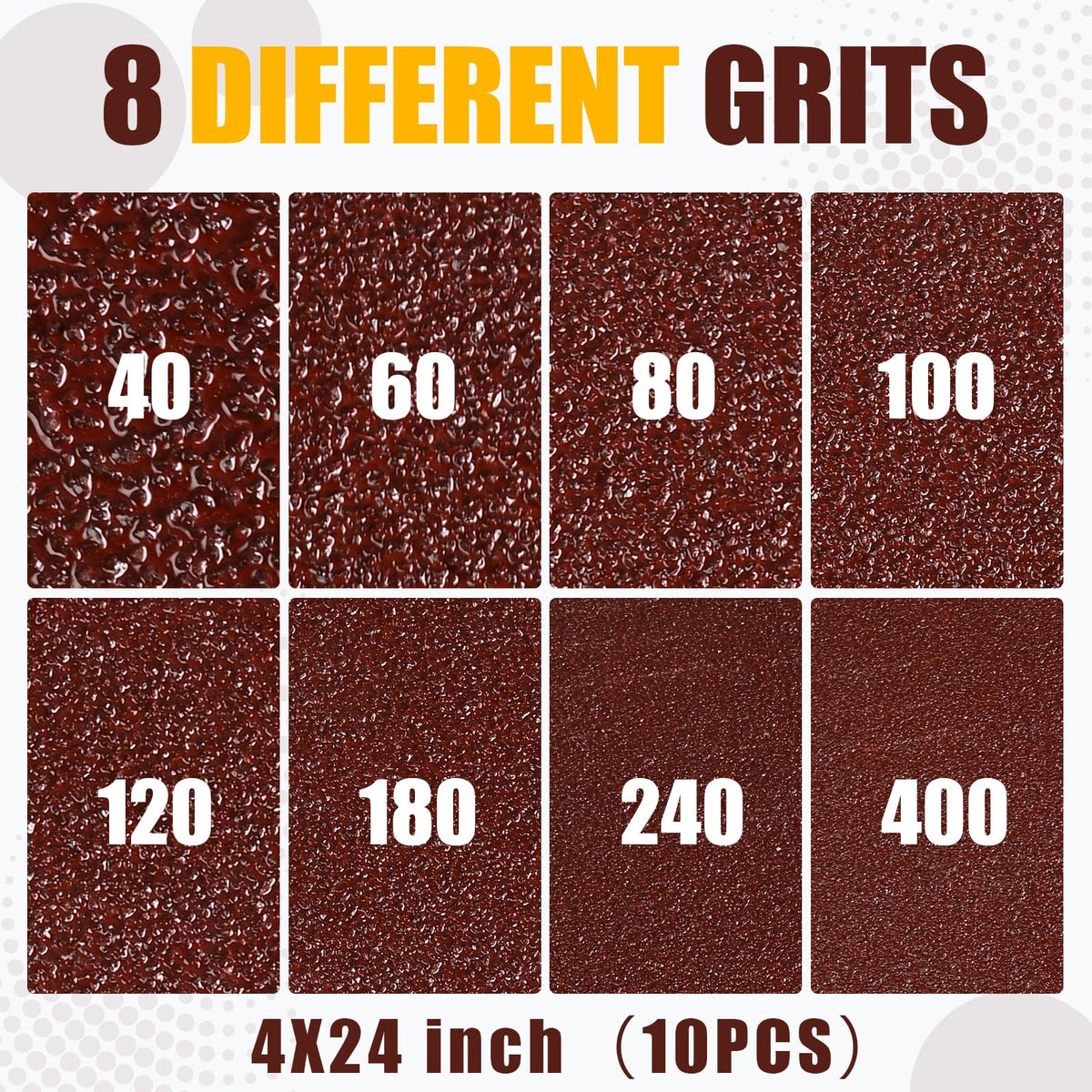 ZXOEJF 4 x 24 Inch Sanding Belts, 10 Pcs 120 Grits Sander Paper