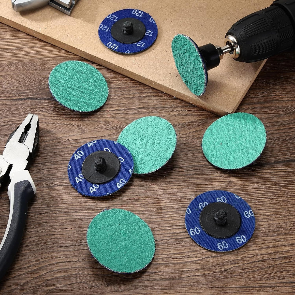 20 Pcs 2" 80 Grit Quick Change Surface Conditioning Discs