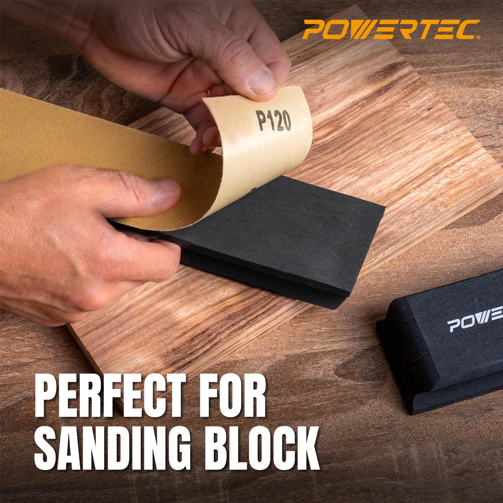 POWERTEC 2-3/4" PSA Sandpaper Roll Set, Total 20 Yards, 80/120/220/320 Grit