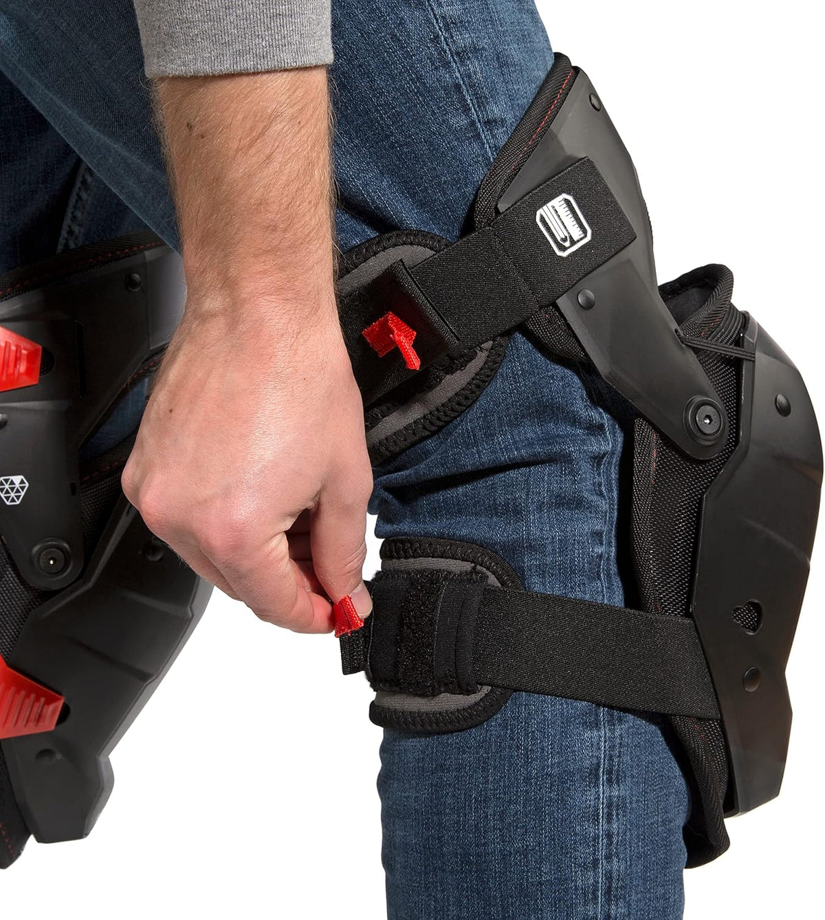 Impact-Absorbing Gel Knee Pads with Thigh Stabilization, Ideal for Flooring/Roofing, Adjustable (1 pair)