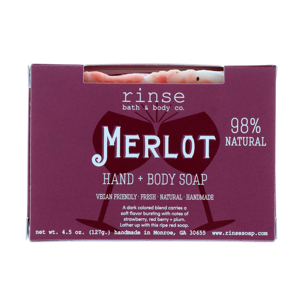 Merlot Soap Bar Blueberry Exfoliant 4.5 oz