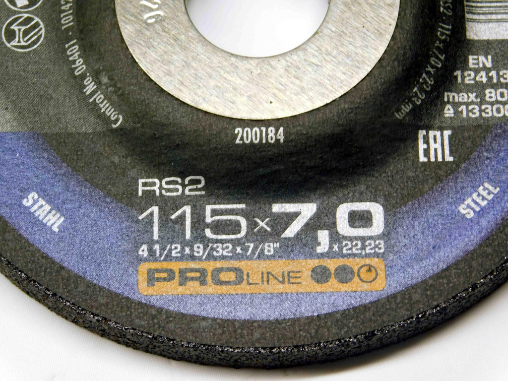 M & J Tooling LLC 5pcs RHODIUS RS2 4 1/2 X 9/32 X 7/8 DEPRESSED GRINDING WHEEL for STEEL 13300 RPM - MS7031CMI
