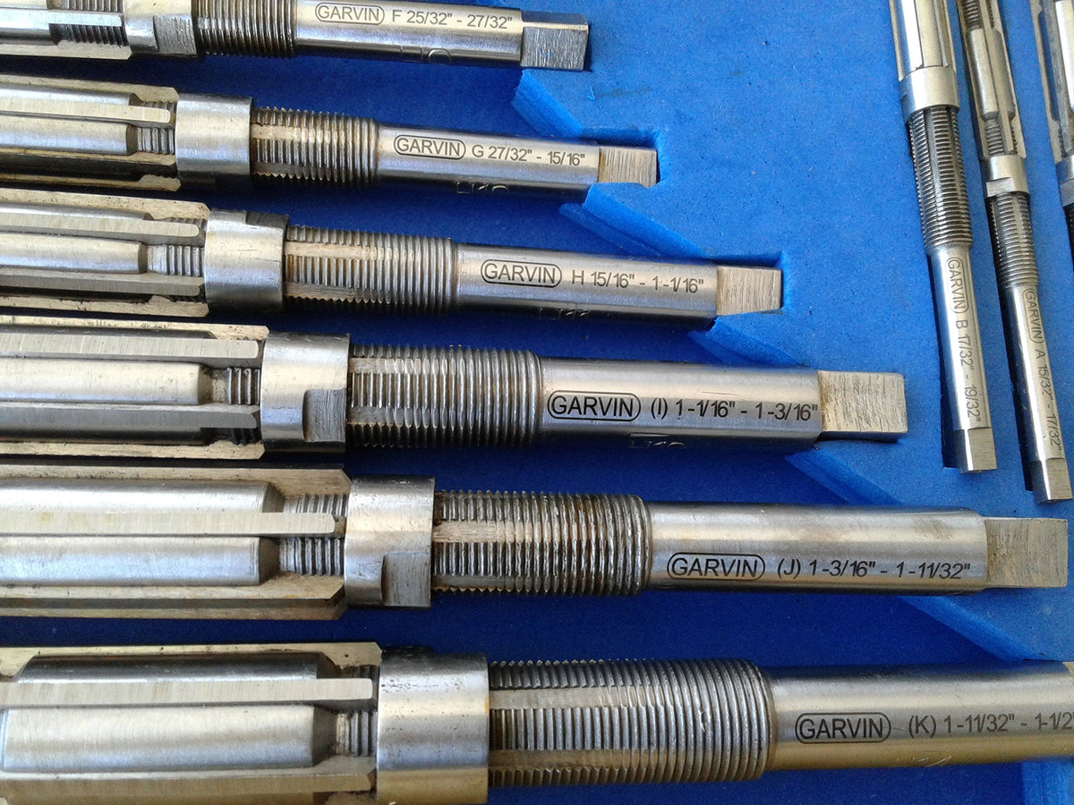 CME 11 pc Adjustable Hand Reamer Set, 15/32" to 1-1/2" Reamer Sizes