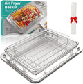 Air Fryer Basket for Oven, OPENICE Oven Air Fryer Basket and Tray Set | 15.3"x11.0" Stainless Steel Air Fryer Tray