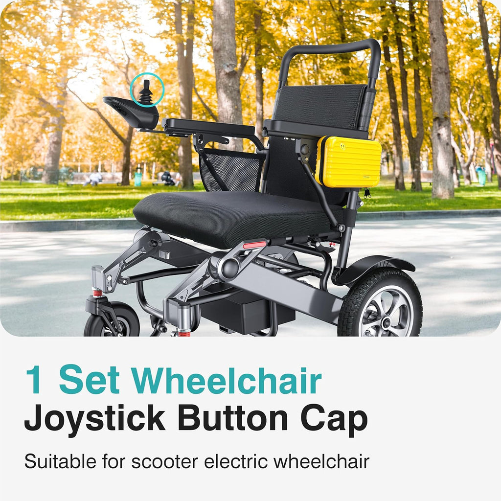 Electric Wheelchair Joystick Controller Kit - Universal Replacement Button Caps Compatible with Most Electric Scooters and Wheelchairs, Easy to Install, 2 Pack