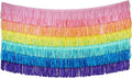 Tissue Paper Fringe Tassel Party Garland - Perfect Backdrop for All Events & Occasions (6-Count, Pastel Mix)