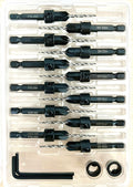 FTG USA 12 Pc #4 (7/64") Countersink Drill Bit Set with Tapered Drill Bits