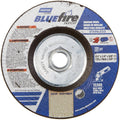 Norton Blue Fire Plus Fast Cut Depressed Center Abrasive Wheel, Type 27, Zirconia Alumina and Aluminum Oxide, 5/8"-11 Hub, 4-1/2" Diameter x 1/4" Thickness (Pack of 10)