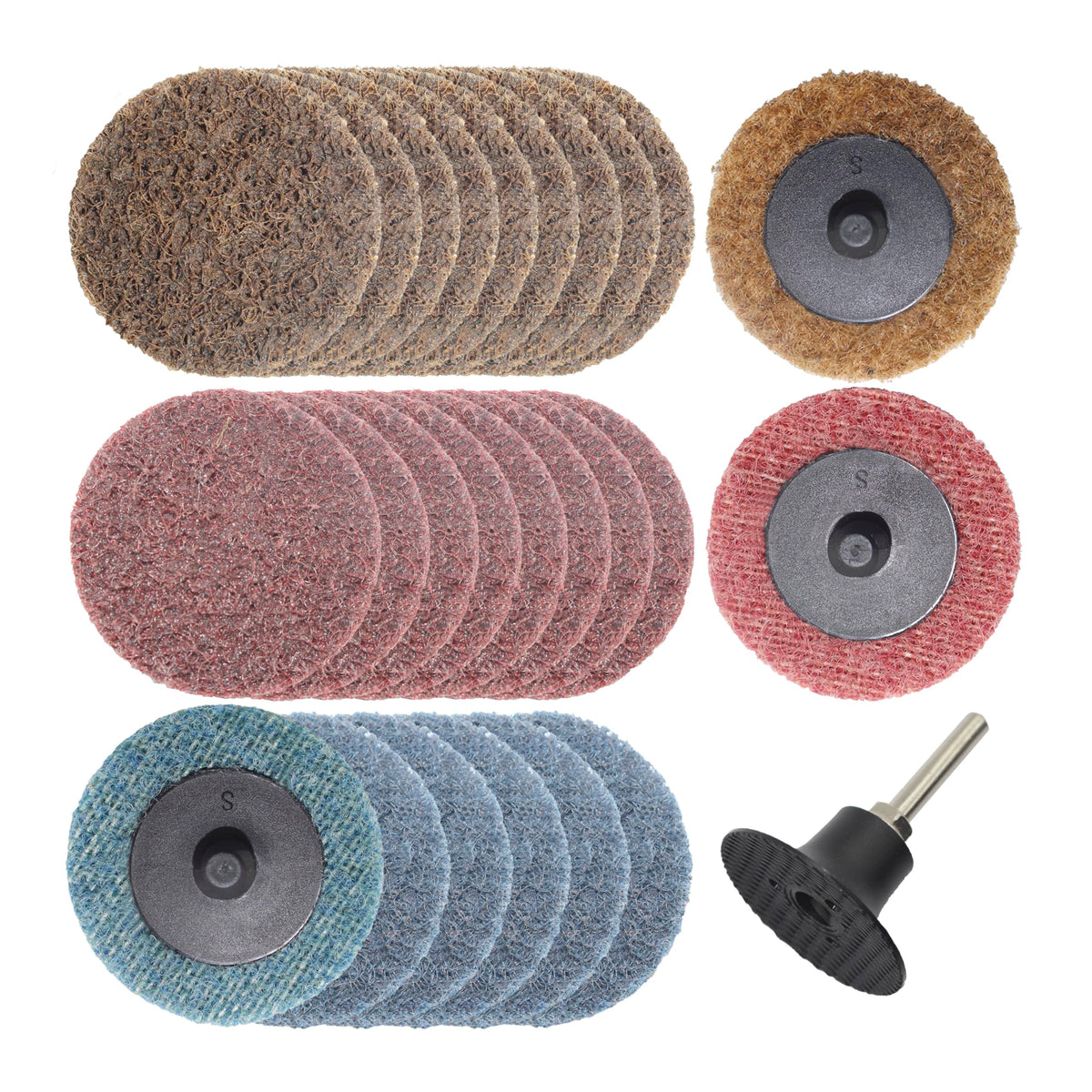 Merryland 25 Pack Surface Conditioning Disc 2 inch Mixed with Shank