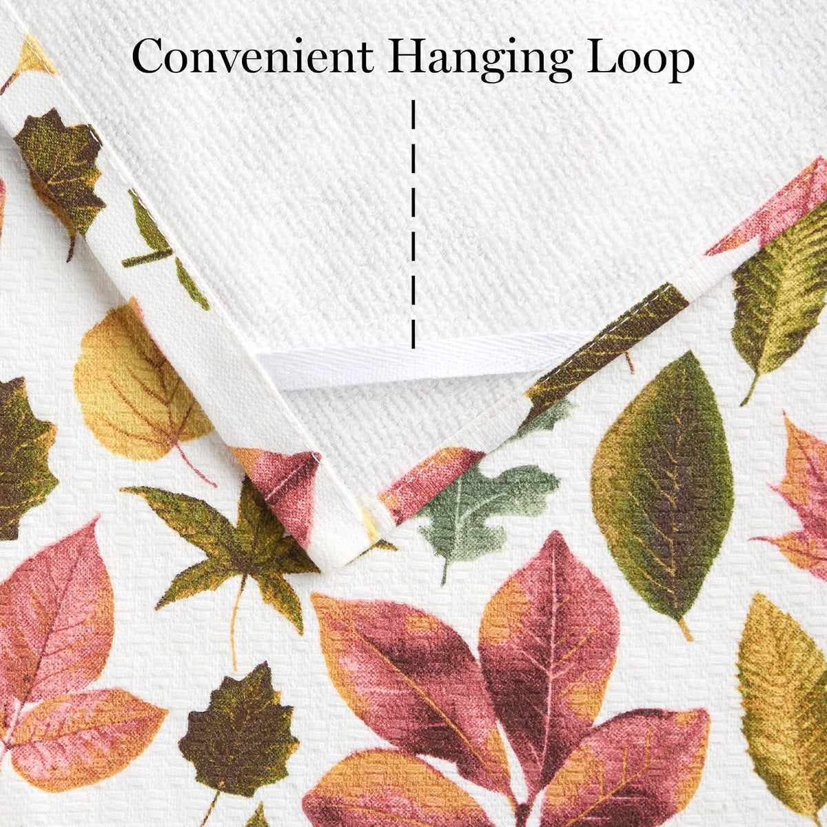 Autumn Harvest Falling Leaves Kitchen Towel 3-Pack Set