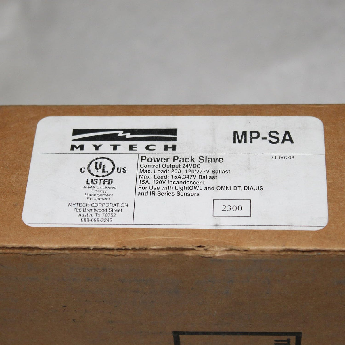 Hubbell Mytech MP-SA 24VDC 120V Occupancy Sensor Mini Power Pack Power Supply Fluorescent Ballast