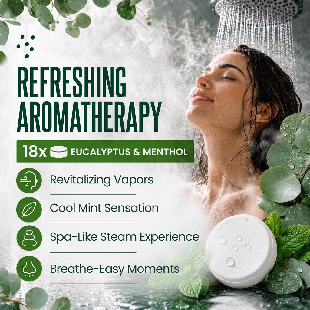 Eucalyptus Shower Steamers, Stocking Stuffers for Women, 18 Pack