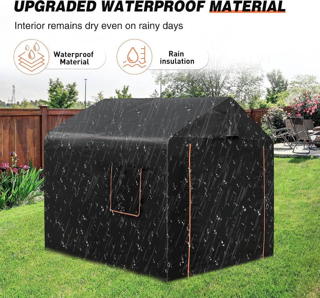 Bike Storage Shed Tent,Outdoor Portable Bicycle Storage with 420D Oxford Fabric PU3000 Waterproof for 2-4 Bikes, Bike