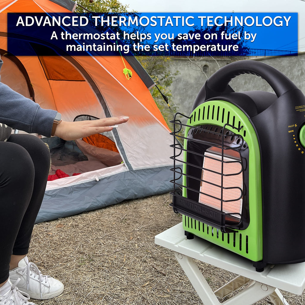 YSN-CHS10 10,000 BTU Propane Space Radiant Portable Heater Indoor* & Outdoor for Camping, Garage, Ice Fishing, Patio