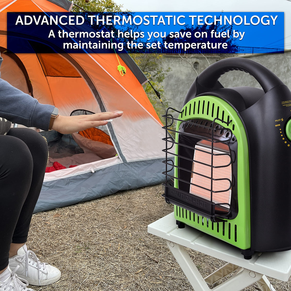 YSN-CHS10 10,000 BTU Propane Space Radiant Portable Heater Indoor* & Outdoor for Camping, Garage, Ice Fishing, Patio