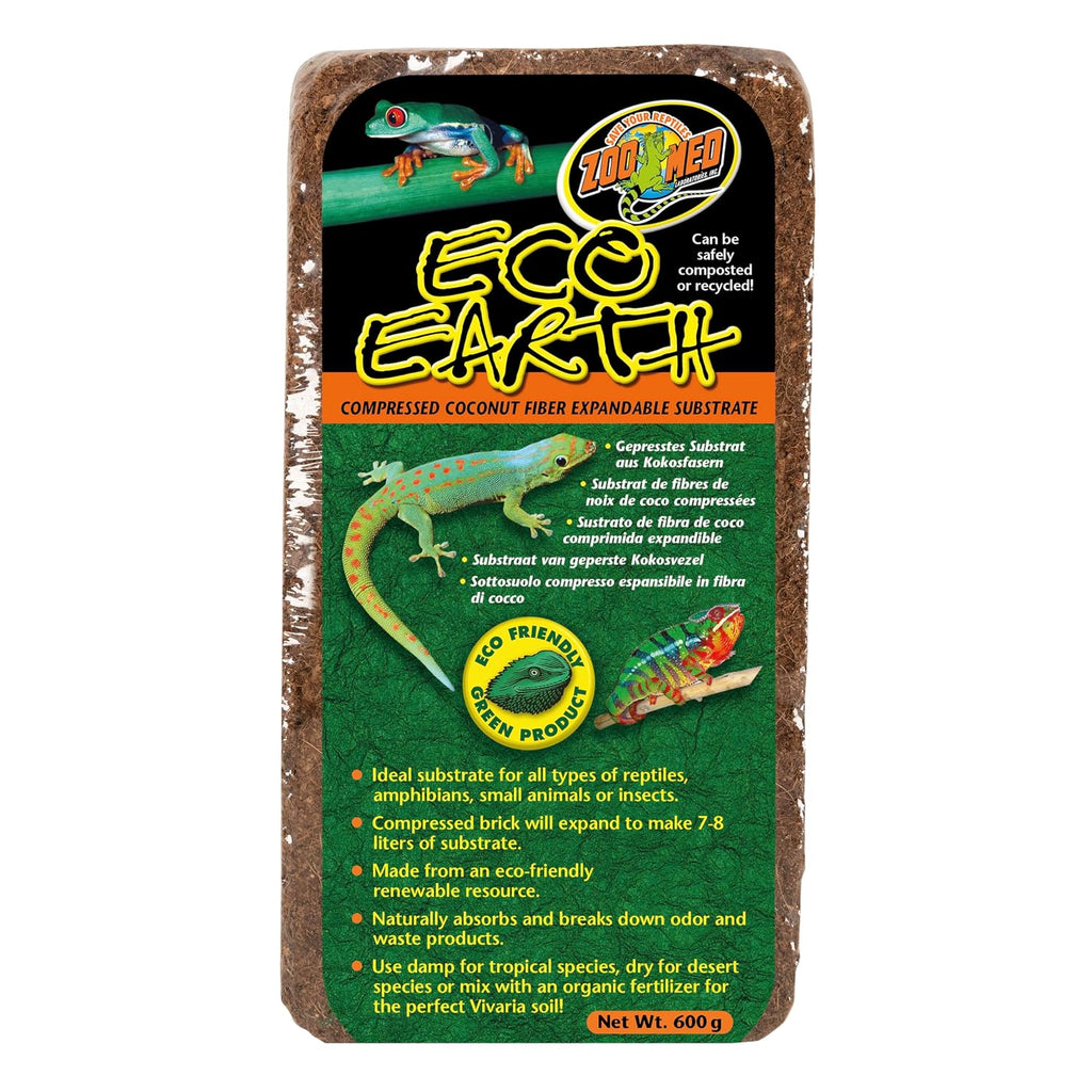Eco Earth Compressed Coconut Fiber Substrate Reptiles 1 Brick - 3 Pack