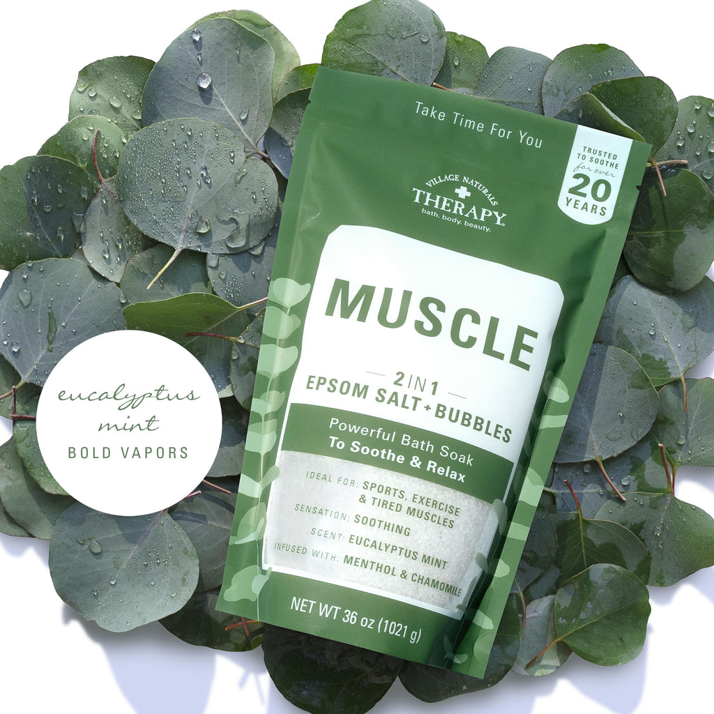 Muscle Foaming Epsom Soak, Eucalyptus Mint Scent, 36 oz, Pack of 2