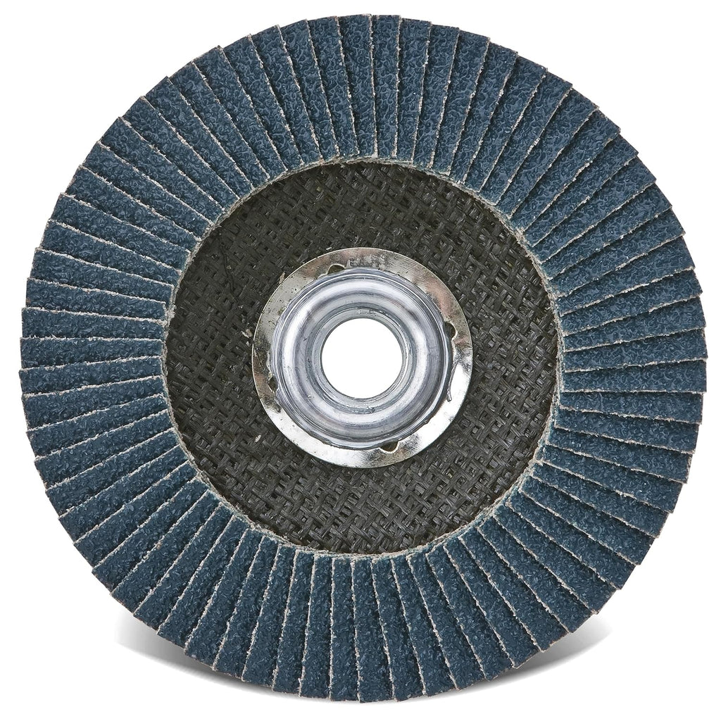 CGW Abrasives Flap Discs 42342, Z3-100% Zirconia, XL, 4 1/2", 40 Grit, 7/8 Arbor, 13,300 RPM, T27 (10 Pack)