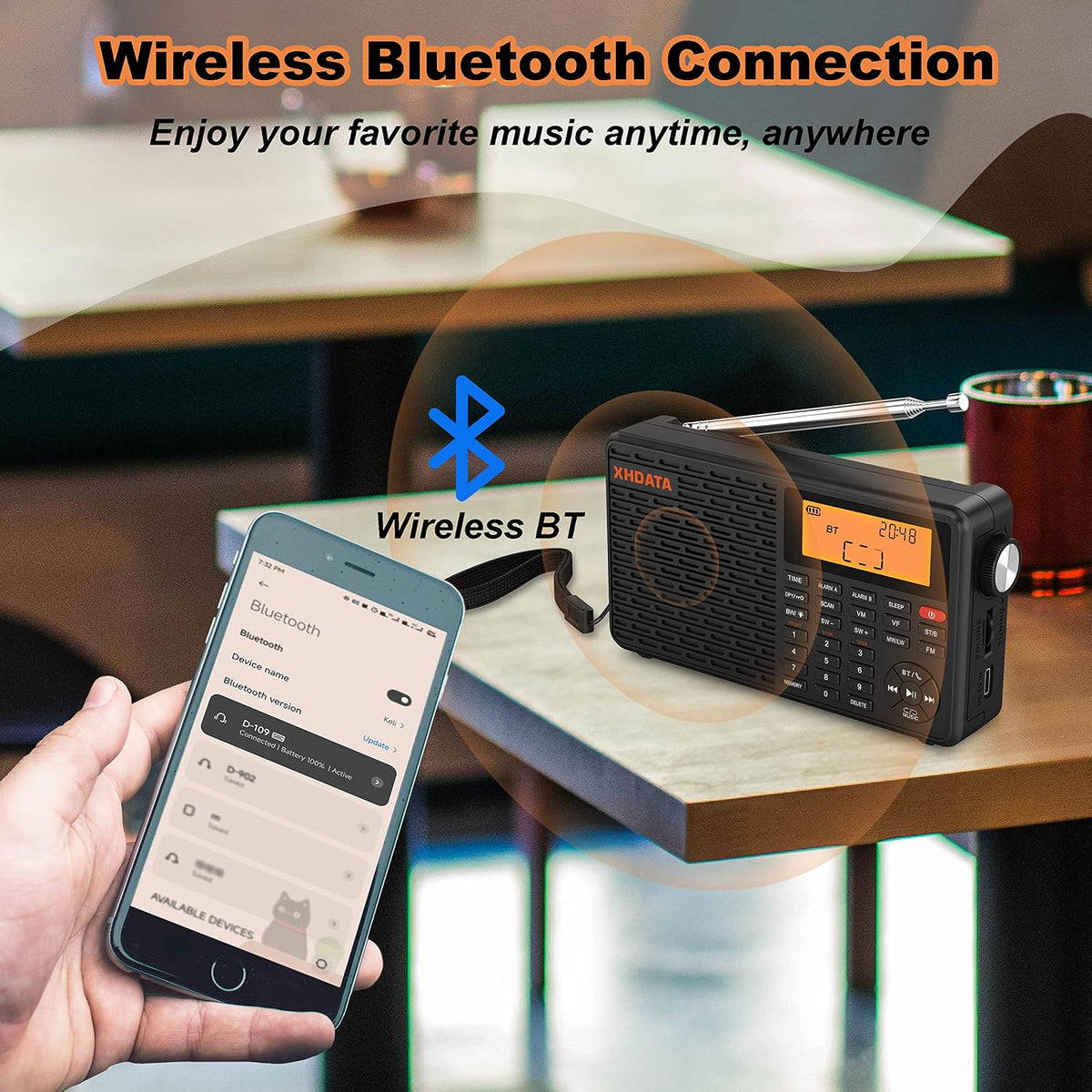 D109 Portable Radio AM FM SW LW Shortwave Receiver Good Reception | Battery Operated Radio, Good Reception, Great