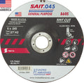 United Abrasives-SAIT 22047 A60S General Purpose Cut-Off Wheel (Type 27/Type 42 Depressed Center) 6" x .045" x 7/8", 50-Pack