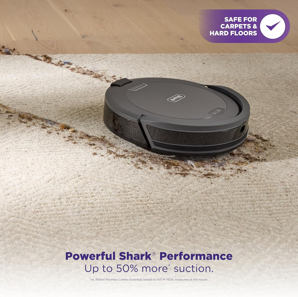 Navigator Robot Vacuum + Self-Empty Base, Grey, RV2120AE | SmartPath Navigation, Self-Empty Base 60-Day Bagless, up